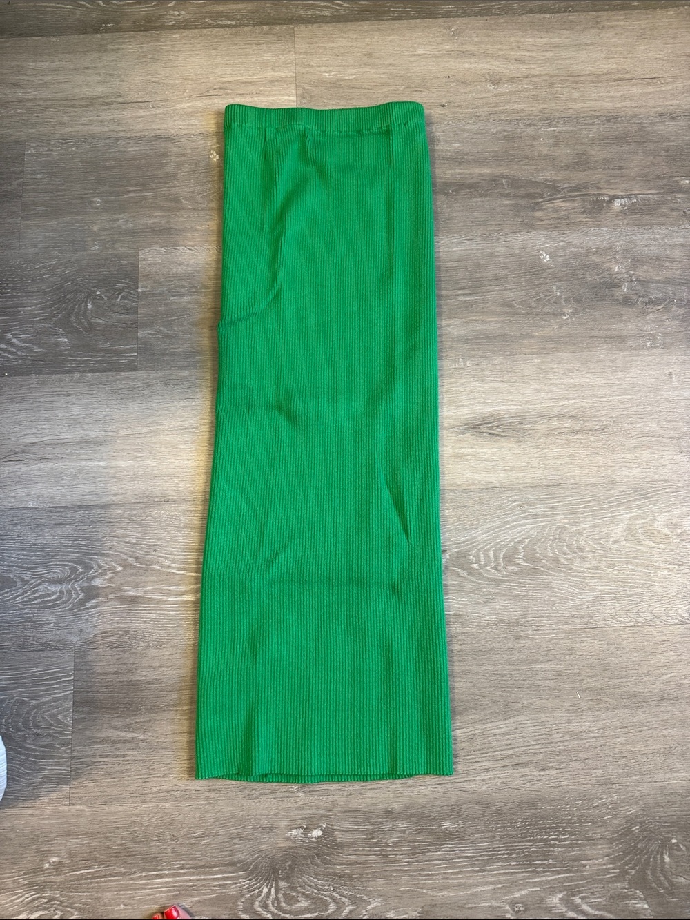 AFRM Emerald Green Ribbed Pencil Maxi Skirt